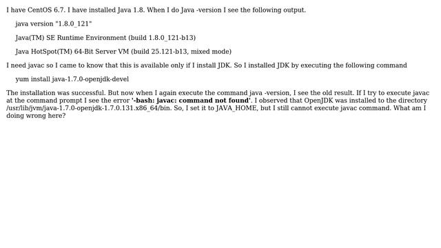 "-bash: javac: command not found" error after installing OpenJDK 1.7 смотреть онлайн
