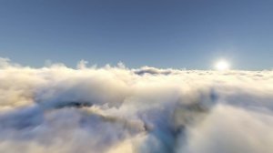 Облака На Рассвете - Полёт над Облаками. Бесплатный Видео Футаж. Бесконечный цикл Версия 02