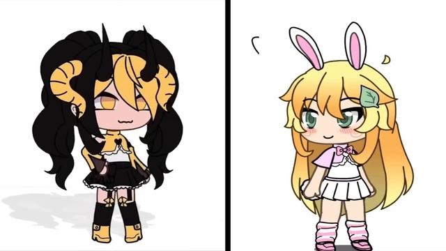 Outfit battle x oc in different apps fake collab ??(gacha club )