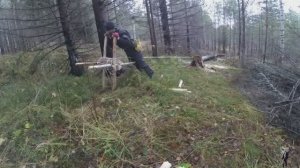 №6 - Делаю лебёдку Макса. Провал.Участок в тайге. Благоустраиваюсь. Строю под землёй.