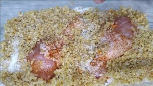 Быстро, просто, вкусно. Куриные голени с булгуром в духовке