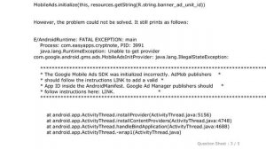 Android : Unable to get provider com.google.android.gms.ads.MobileAdsInitProvider: java.lang.Illega