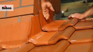 Выполнение примыкания с помощью ленты примыкания Eurotec Classic от MDM. Черепица Roben