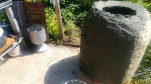 Тандыр из красного кирпича часть 2