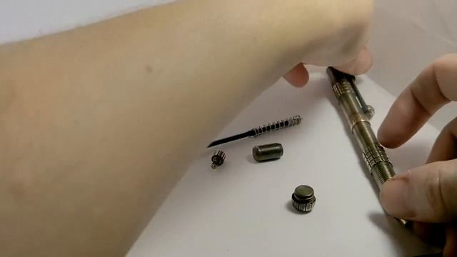 Handmade Steampunk Gel Pen and Ballpoint Pen - Пара Ручек из меди и латуни смотреть онлайн