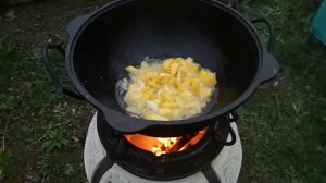 ДАЧНЫЙ УЖИН В КАЗАНЕ НА ТАНДЫРЕ...