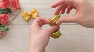 Бантики в горошек из атласной ленты. Они уже проданы!!