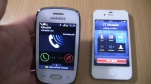 Incoming call&Outgoing call at the Same Time Samsung Galaxy Pocket Neo+Iphone 4s Ios 6