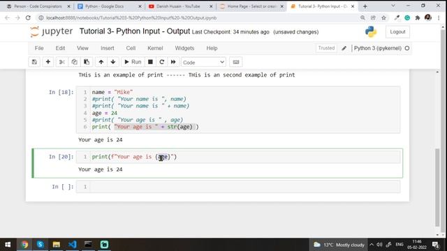 Tutorial 4- Python Input / Output