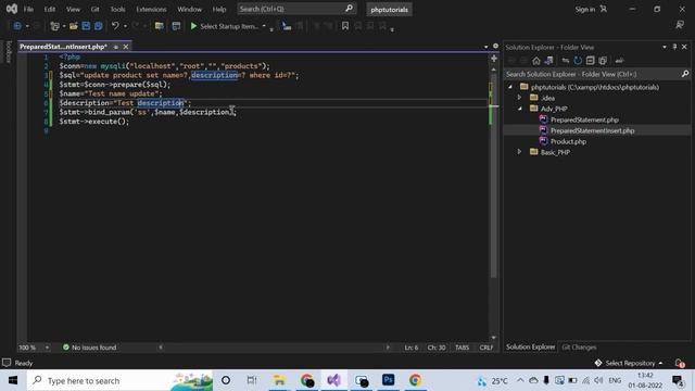 ADVANCED PHP TUTORIAL PART 4 |PREPARED STATEMENTS - UPDATE|#phptutorial #phptutorialforbeginners