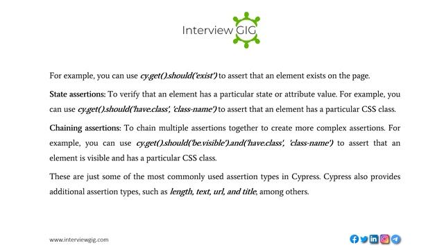 Cypress Interview Questions and Answers for 2023 | Automation Testing Tool | Coding Examples