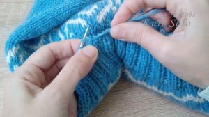 Как ЗАКРЫТЬ ПЕТЛИ ИГЛОЙ. Имитация наборного края. Knit Solo