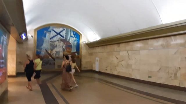 Ride In St.Petersburg - Admiralteyskaya Station (станция метро Адмиралтейская, Санкт-Петербург)