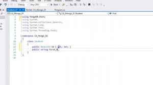 C# and MongoDB 01 - Adding MongoDB.Driver in Visual Studio to Insert a Document in a Collection