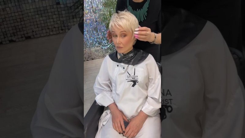 Стрижка Пикси без укладки - просто посушили феном и взбрызнули лаком/Pixie without styling