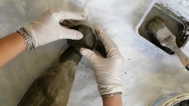 Котик из цемента на бутылке  Садовые фигуры своими руками