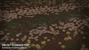 Зелёная крыша навеса парковки. DELTA-TERRAXX