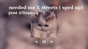 needed me X streets ( sped up ) ещё одна классная песня для тебя 💗