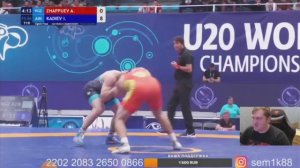 Ибрагим Кадиев(Россия)-Ахат Жаппуев (Киргизия) 86 кг 1/8 финала первенства мира по в/б U20 2024