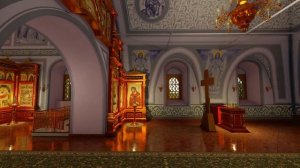 Макариев-Решемский женский монастырь на Волге. 3-D визуализация. 2022 год