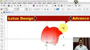 Lotus Flower Designing Easy Steps (कमल का फूल) in CorelDraw #8 in Hindi (Advance Series) Part-5