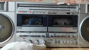 SHARP GF-500 обзор магнитолы после ремонта (покупка на аукционе). Cassette deck player SHARP GF-500