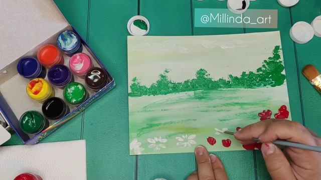 Полевые цветы гуашью смотреть онлайн