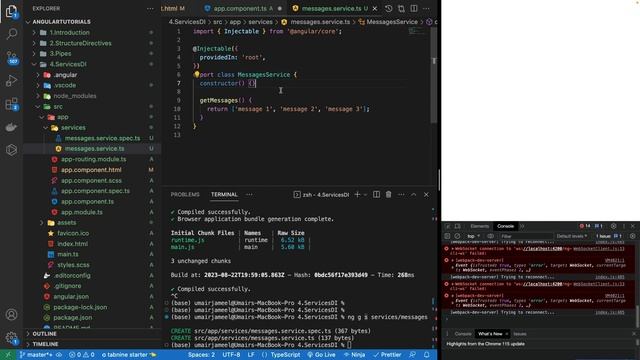 Angular 16 Tutorial - Dependency Injection and Services #7