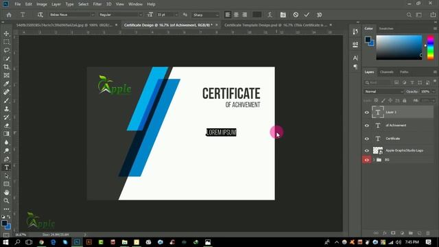 Academic Certificate Design - Photoshop Tutorial смотреть онлайн