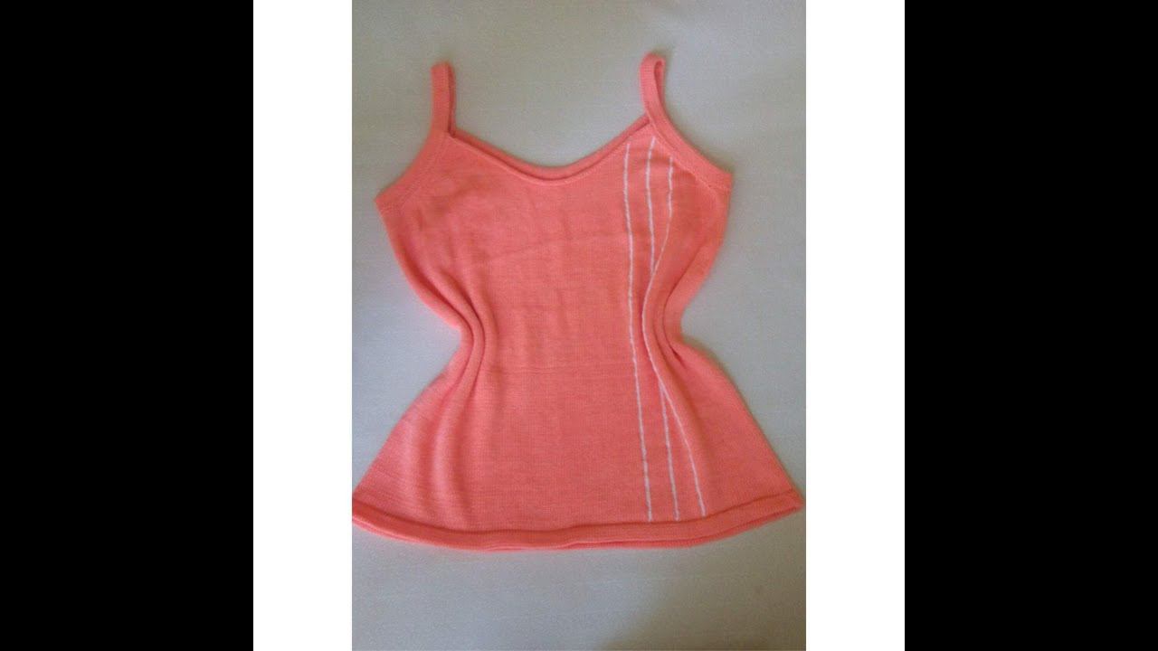 Вязаная майка на однофантурной вязальной машине. смотреть онлайн