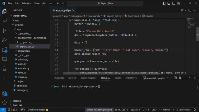 Generate PDFs in Django: Custom Command & ReportLab Tutorial in Hindi