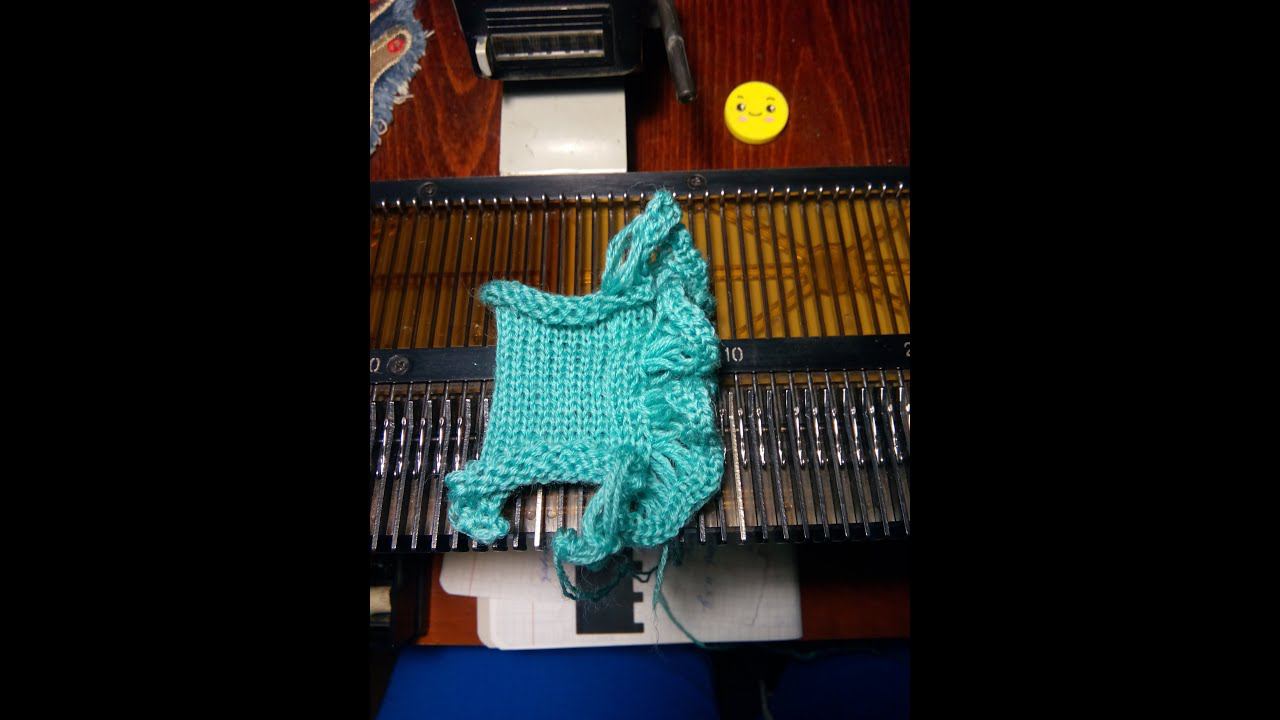 Как связать рюши на вязальной машине? смотреть онлайн