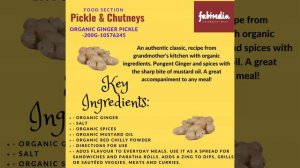 Organic Ginger Pickle -200g