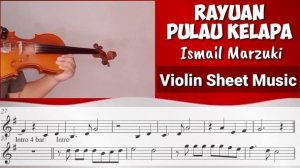 [Free Sheet] Rayuan Pulau Kelapa - Ismail Marzuki [Violin Sheet Music]