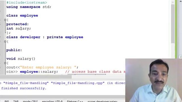 Types of Inheritance in C++ ; C++ inheritance example смотреть онлайн