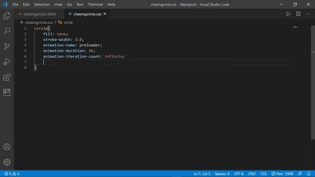 Chasing Circle Animation  CSS Loader Animation | HTML & CSS | No JavaScript 2020