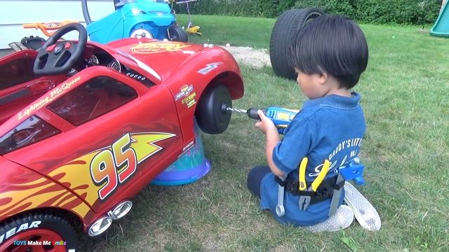 Adventure of Lightning McQueen Power Wheels Ride On Car Toy Pretend Play смотреть онлайн