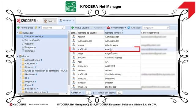 Establecer crédito a usuarios KYOCERA Net Manager смотреть онлайн