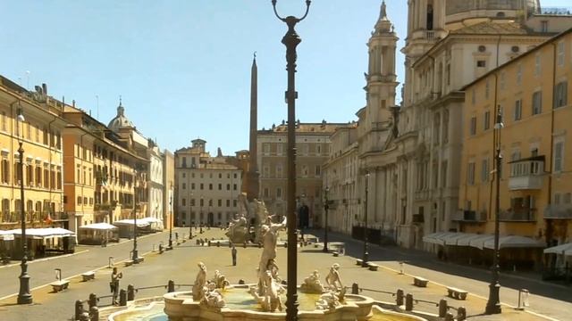 ПРЯМОЙ ЭФИР/ РИМ Площадь Навона, фонтан Нептуна ИТАЛИЯ / LIVE смотреть онлайн