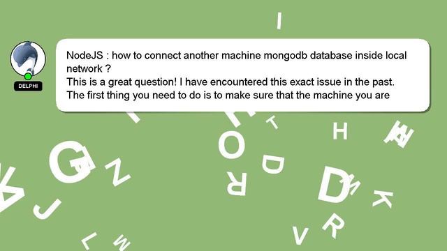 NodeJS : how to connect another machine mongodb database inside local network ? смотреть онлайн