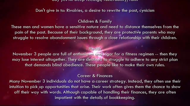November 3 - Birthday Horoscope Personality смотреть онлайн