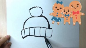 Bolalar Uchun Qopqoq rasm chizish / Drawing Cap for children / Рисование Шапка для детей