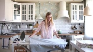 Гладим и складываем простынь на резинке