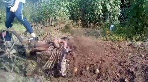 Картофелекопалка для самодельного трактора!!