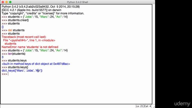 Basic Data Types in Python: 008 Dictionary Functions