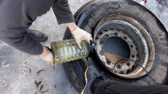 Сборка колёса без шиномонтажа))) при помощи обезжирки