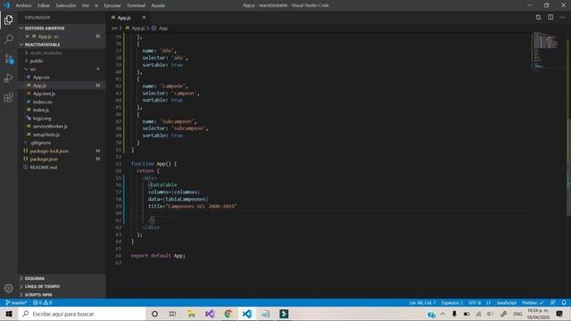 Cómo Usar un DATATABLE en REACT JS ⚛️ (2020) || Tutorial en Español смотреть онлайн