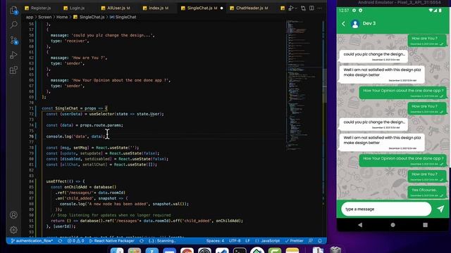 #6 Chatlist Fetch | One to One Chat - Chat App | Firebase Realtime Database | React Native смотреть онлайн