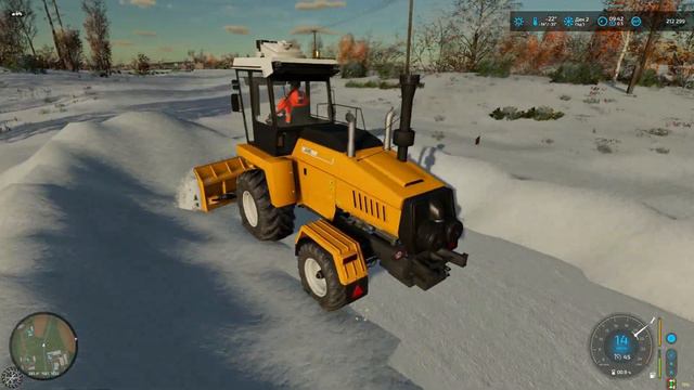 Чистка ДОРОГ от СНЕГА на УЭС-280 | FS22 | Суворовское - Timelapse #17 смотреть онлайн