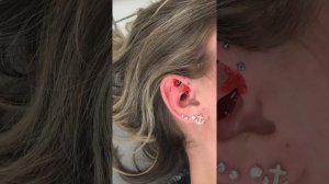 Triple Forward Helix Piercings - not so bad! :)